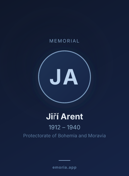 Memorial portrait of Jiří Arent