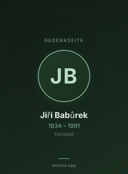 Gedenkportrait von Jiří Babůrek