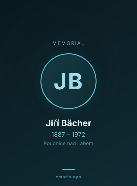 Memorial portrait of Jiří Bächer