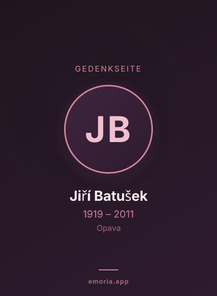Gedenkportrait von Jiří Batušek
