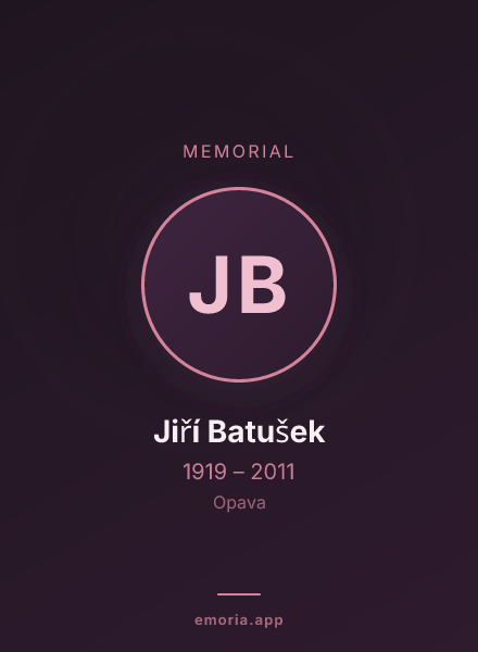 Memorial portrait of Jiří Batušek