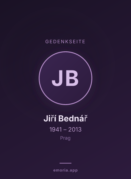 Gedenkportrait von Jiří Bednář