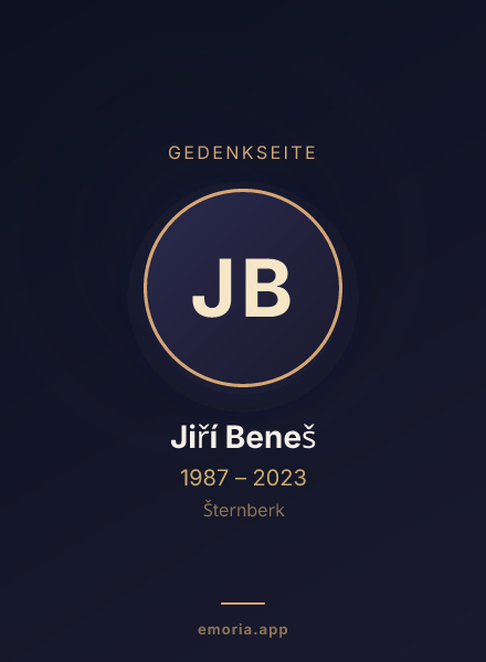 Gedenkportrait von Jiří Beneš