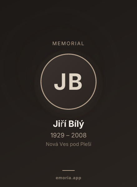Memorial portrait of Jiří Bílý