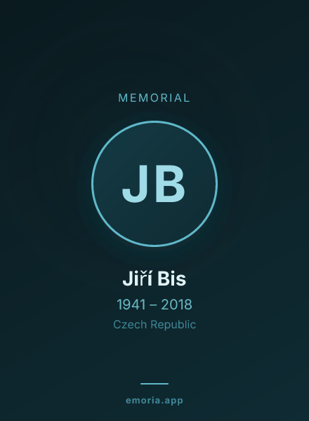 Memorial portrait of Jiří Bis