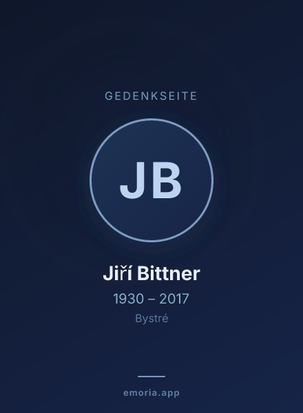 Gedenkportrait von Jiří Bittner