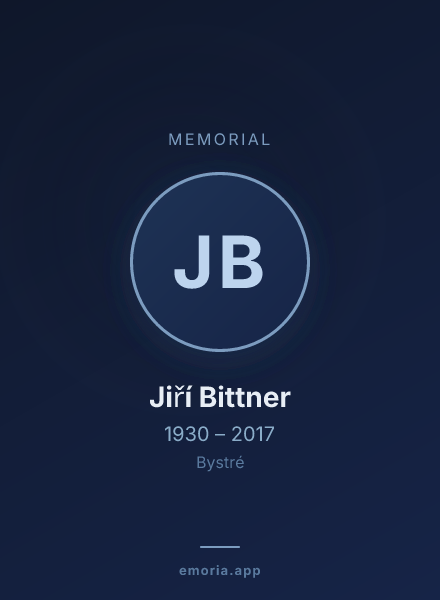 Memorial portrait of Jiří Bittner
