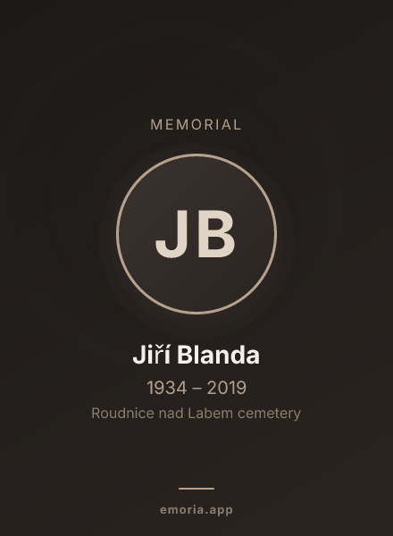Memorial portrait of Jiří Blanda