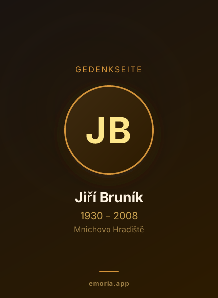 Gedenkportrait von Jiří Bruník