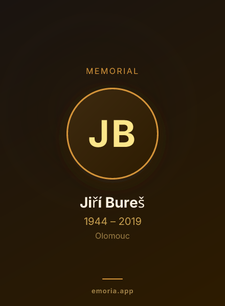Memorial portrait of Jiří Bureš