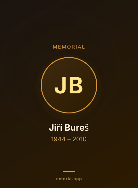 Memorial portrait of Jiří Bureš