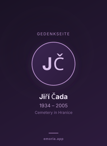 Gedenkportrait von Jiří Čada