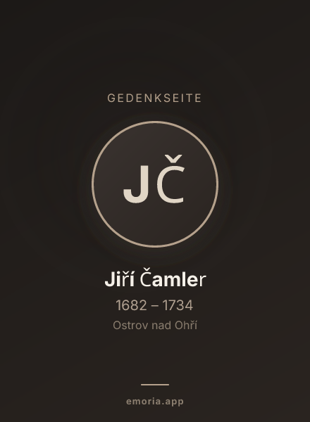 Gedenkportrait von Jiří Čamler