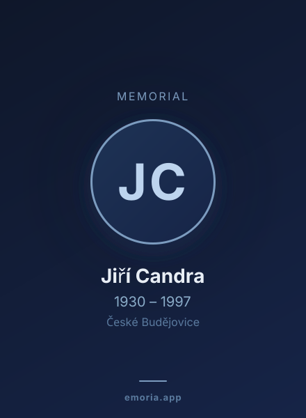 Memorial portrait of Jiří Candra