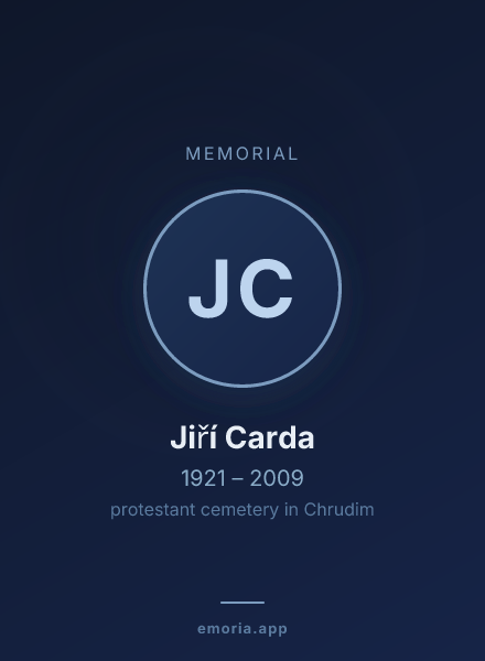 Memorial portrait of Jiří Carda