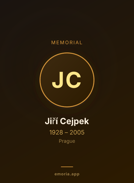 Memorial portrait of Jiří Cejpek