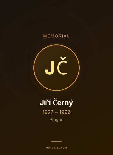 Memorial portrait of Jiří Černý