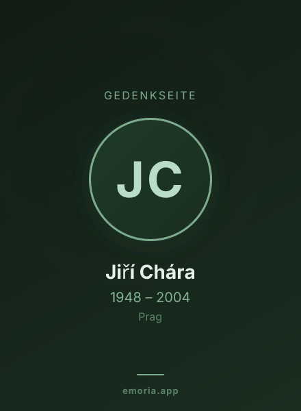 Gedenkportrait von Jiří Chára