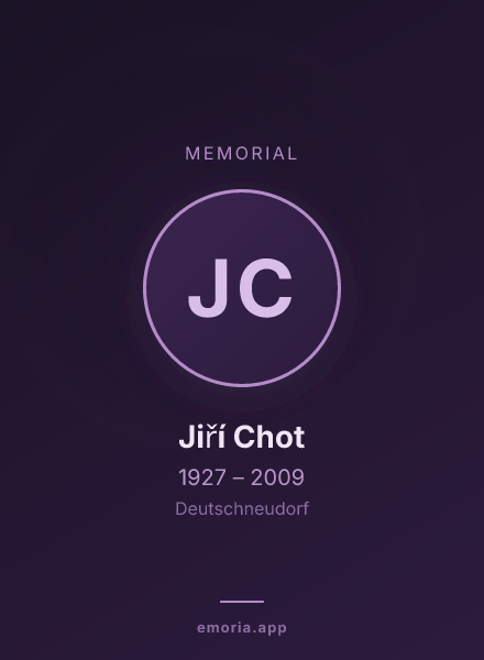 Memorial portrait of Jiří Chot