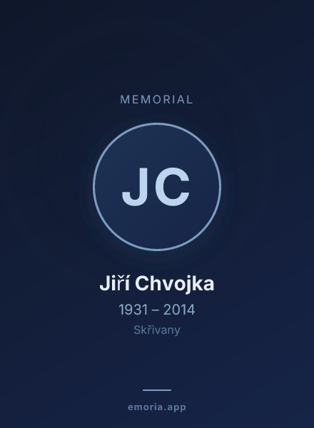 Memorial portrait of Jiří Chvojka
