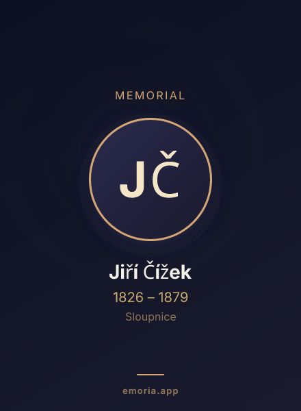 Memorial portrait of Jiří Čížek