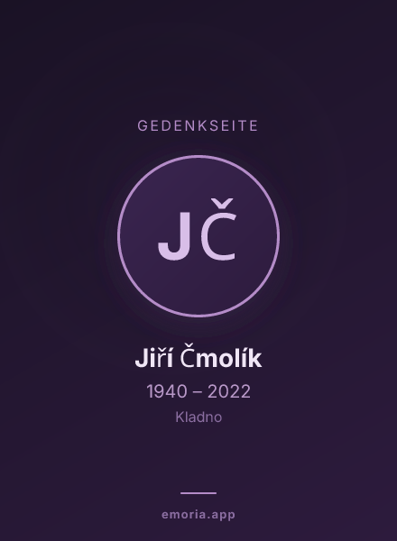 Gedenkportrait von Jiří Čmolík