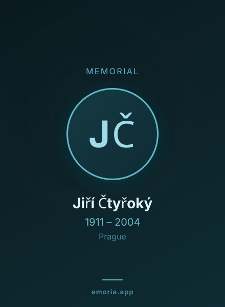 Memorial portrait of Jiří Čtyřoký