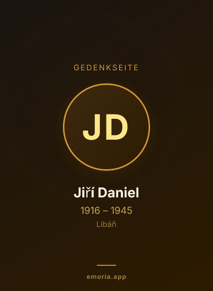 Gedenkportrait von Jiří Daniel