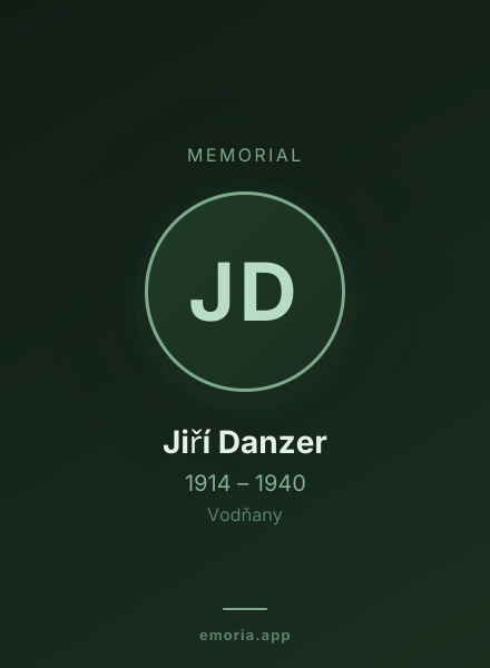 Memorial portrait of Jiří Danzer