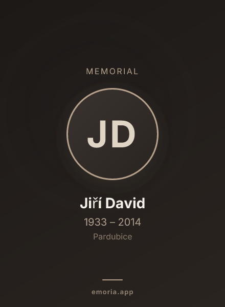 Memorial portrait of Jiří David