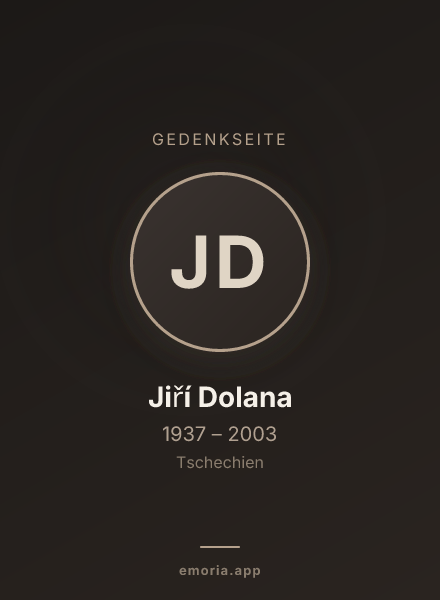 Gedenkportrait von Jiří Dolana