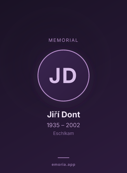Memorial portrait of Jiří Dont