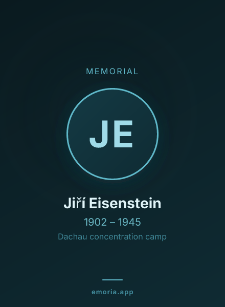 Memorial portrait of Jiří Eisenstein