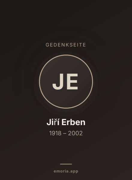 Gedenkportrait von Jiří Erben