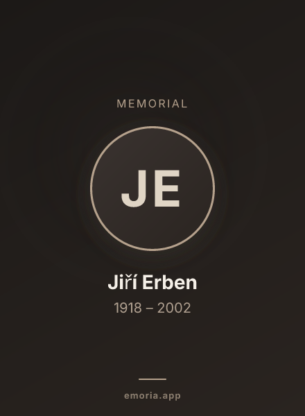 Memorial portrait of Jiří Erben