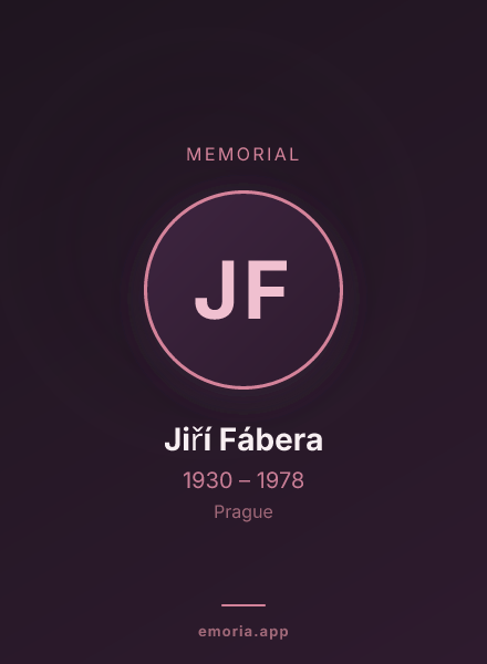 Memorial portrait of Jiří Fábera