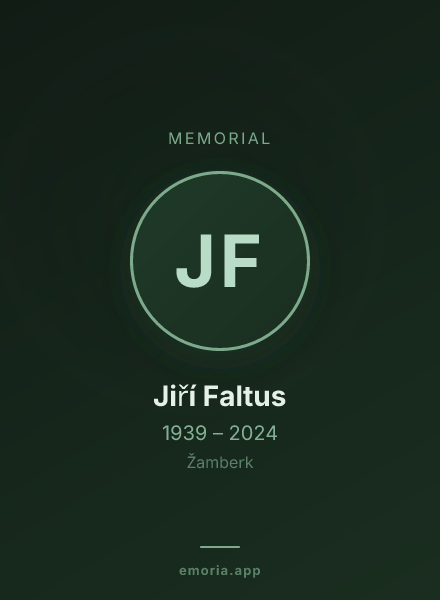Memorial portrait of Jiří Faltus