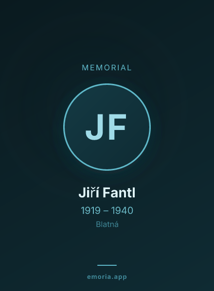 Memorial portrait of Jiří Fantl