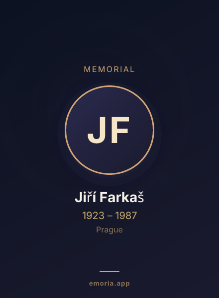 Memorial portrait of Jiří Farkaš