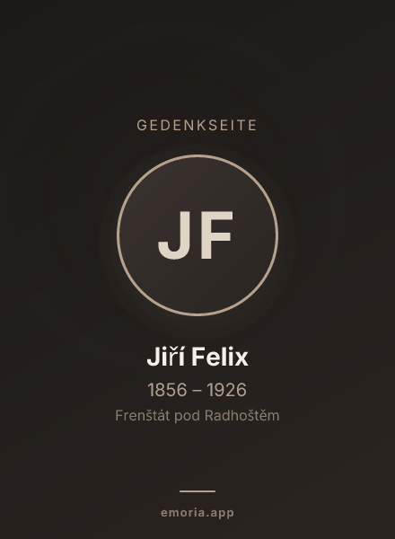 Gedenkportrait von Jiří Felix