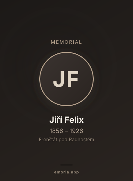 Memorial portrait of Jiří Felix