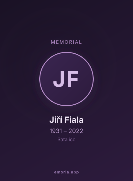 Memorial portrait of Jiří Fiala