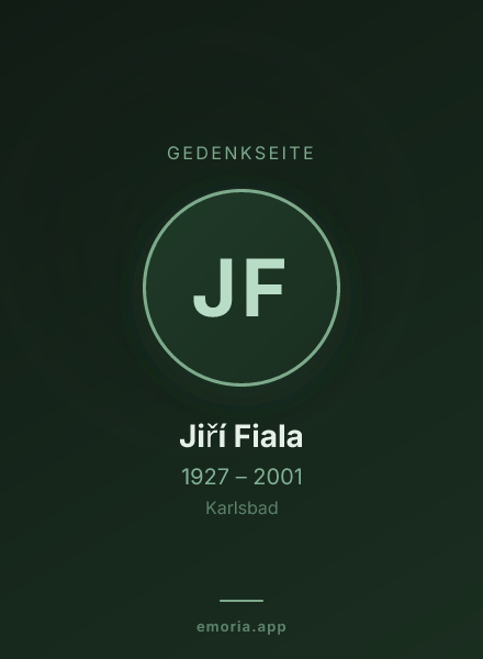 Gedenkportrait von Jiří Fiala