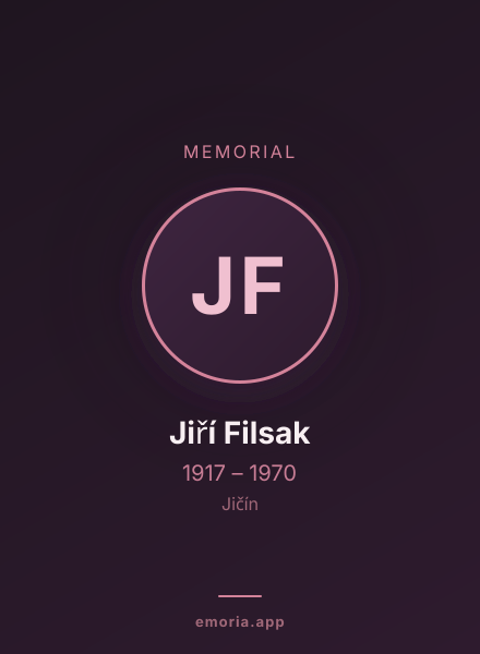 Memorial portrait of Jiří Filsak