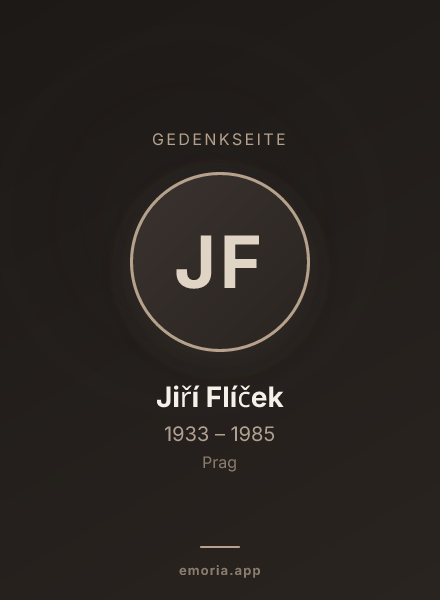 Gedenkportrait von Jiří Flíček