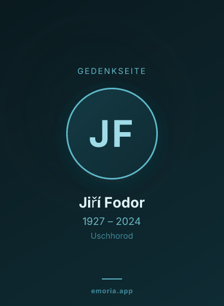 Gedenkportrait von Jiří Fodor