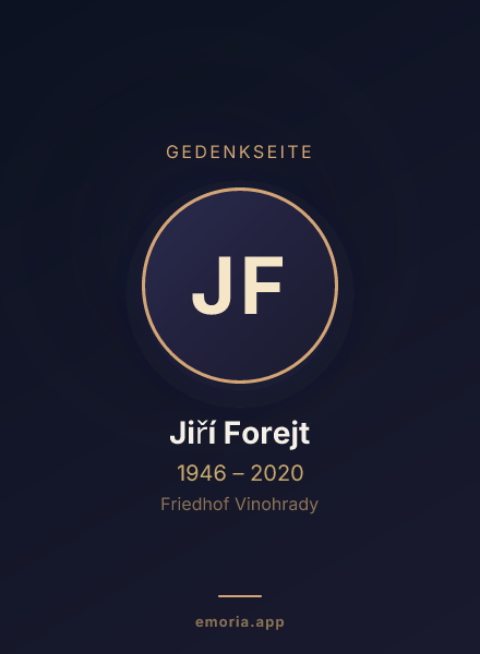 Gedenkportrait von Jiří Forejt