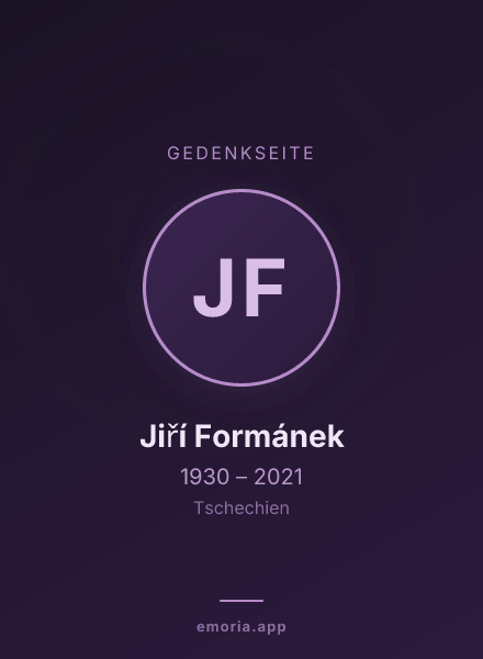 Gedenkportrait von Jiří Formánek
