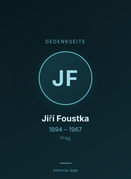 Gedenkportrait von Jiří Foustka