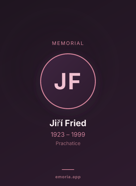 Memorial portrait of Jiří Fried